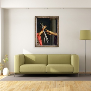 Tablou inramat - Jacques Louis David - Juramantul lui Horatii III, 60 x 80 cm - Img 2