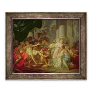 Tablou inramat - Jacques Louis David - Moartea lui Seneca, 70 x 85 cm