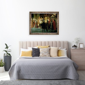 Tablou inramat - Jacques Louis David - Sfintirea imparatului Napoleon si incoronarea imparatesei Josephine de catre Papa Pius al VII-lea, detaliu II, 70 x 90 cm - Img 3