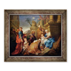 Tablou inramat - Jacques Stella - Adorarea magilor, 70 x 85 cm