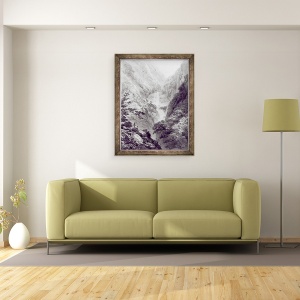 Tablou inramat - James Basire - Cascada de Minzapeezo, acuarela de Samuel Davies dupa o gravura, 70 x 90 cm - Img 2