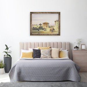Tablou inramat - James Holland - Templul Vesta, Roma, 70 x 90 cm - Img 3