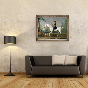 Tablou inramat - James Seymour - Sir Roger Burgoyne calarind Bursuc, 60 x 80 cm - Img 2