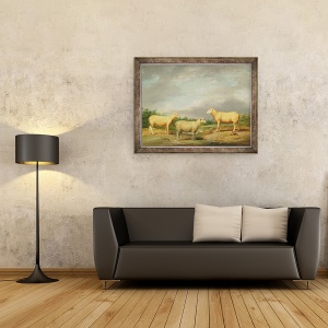 Tablou inramat - James Ward - Ryelands Oaie, Berbecul regelui, Oaia Regelui si Wether Lord Somerville, 60 x 80 cm - Img 2