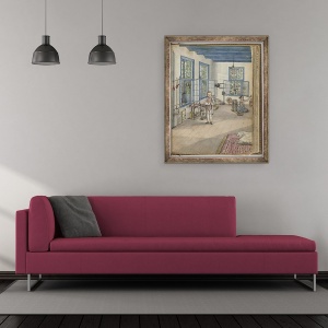 Tablou inramat - Jan Brandes - Fiul lui Brandes, Johnny si sclava Flora se invart, 50 x 60 cm - Img 2