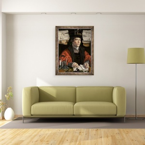 Tablou inramat - Jan Gossaert - Portretul unui comerciant, 70 x 90 cm - Img 2