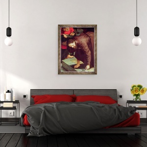 Tablou inramat - Jan Sanders van Hemessen - Hristos si femeia luate in adulter ulei pe panou, 60 x 80 cm - Img 3