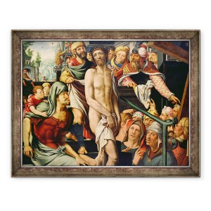 Tablou inramat - Jan Sanders van Hemessen - Mocking de Hristos, 60 x 80 cm