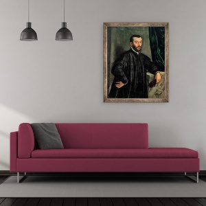 Tablou inramat - Jan Stephen Calcar - Portret De Andrea Vesalius 1514-64, 50 x 60 cm - Img 2