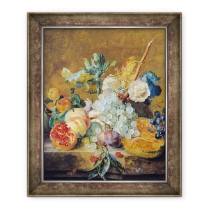 Tablou inramat - Jan van Huysum - Flori si Fructe, 50 x 60 cm