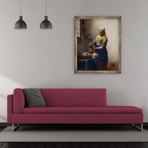 Tablou inramat - Jan Vermeer - Laptareasa, 50 x 60 cm - Img 2