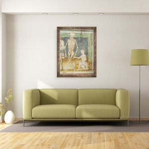 Tablou inramat - Janez Kastav - Dansul Mortii, Moartea si copilul, 60 x 80 cm - Img 2