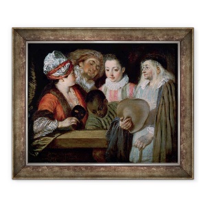 Tablou inramat - Jean Antoine Watteau - Actori de la Teatrul Francais, 70 x 85 cm