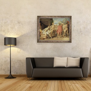 Tablou inramat - Jean Auguste Dominique Ingres - Ahile primind in cortul sau trimisii lui Agamemnon, 60 x 80 cm - Img 2