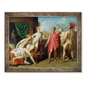 Tablou inramat - Jean Auguste Dominique Ingres - Ambasadorii trimisi de Agamemnon pentru a-l indemna pe Ahile sa lupte, 60 x 80 cm