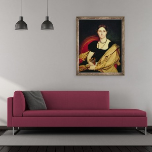 Tablou inramat - Jean Auguste Dominique Ingres - Doamna Devaucay, 70 x 85 cm - Img 2