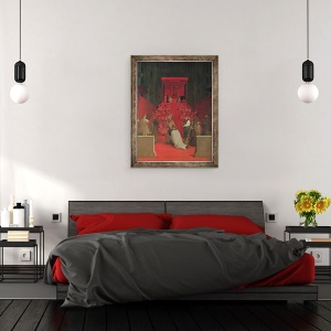 Tablou inramat - Jean Auguste Dominique Ingres - Fernando Alvarez de Toledo 1508-82 al treilea Duce de Alba in Catedrala Sfantul Gudule, 70 x 90 cm - Img 3