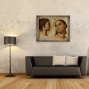 Tablou inramat - Jean Auguste Dominique Ingres - Madame Lauréal si Fiul ei, 70 x 90 cm - Img 2