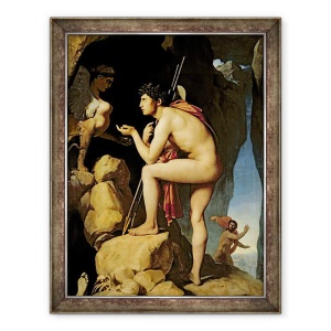 Tablou inramat - Jean Auguste Dominique Ingres - Oedip si Sfinxul I, 60 x 80 cm