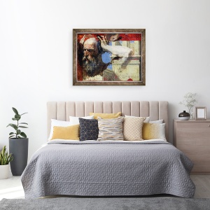 Tablou inramat - Jean Auguste Dominique Ingres - Studiu Figura pentru Martiriul Sfantului Simfonic ulei pe panou, 70 x 90 cm - Img 3