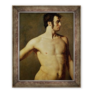 Tablou inramat - Jean Auguste Dominique Ingres - Torsul masculin, 50 x 60 cm
