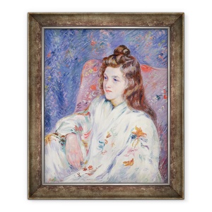 Tablou inramat - Jean Baptiste Armand Guillaumin - Portretul domnisoarei. Guillaumin intr-un kimono, 70 x 85 cm