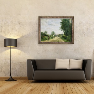 Tablou inramat - Jean Baptiste Camille Corot - Drumul spre Sevres, 60 x 80 cm - Img 2