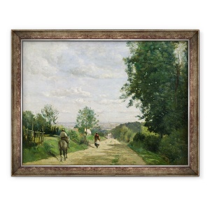 Tablou inramat - Jean Baptiste Camille Corot - Drumul spre Sevres, 70 x 90 cm