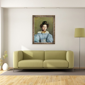 Tablou inramat - Jean Baptiste Camille Corot - Marie Louise Sennegon, 60 x 80 cm - Img 2