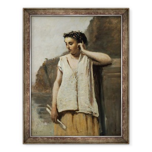 Tablou inramat - Jean Baptiste Camille Corot - Muza, Istorie, 60 x 80 cm
