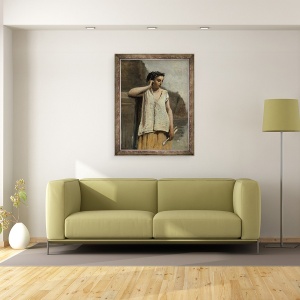 Tablou inramat - Jean Baptiste Camille Corot - Muza, Istorie, 60 x 80 cm - Img 2