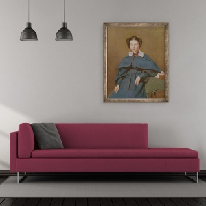 Tablou inramat - Jean Baptiste Camille Corot - Portret De Madame Baudot, Nepoata Artistului, 70 x 85 cm - Img 2