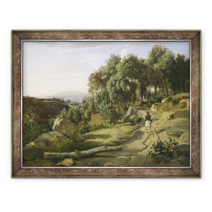 Tablou inramat - Jean Baptiste Camille Corot - Vedere langa Volterra, 60 x 80 cm