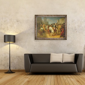 Tablou inramat - Jean Baptiste Debret - Napoleon Bonaparte 1769-1821 Decorarea Grenadierului Lazareff la Tilsit, 60 x 80 cm - Img 2