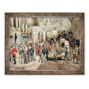Tablou inramat - Jean-Baptiste Edouard Detaille - London Street, 60 x 80 cm