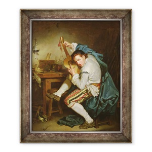 Tablou inramat - Jean Baptiste Greuze - Chitaristul, 50 x 60 cm
