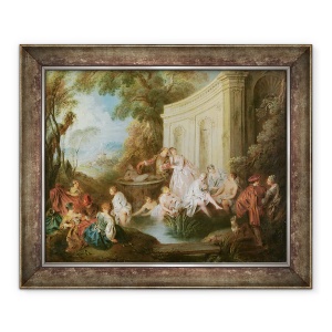 Tablou inramat - Jean-Baptiste Joseph Pater - Saldatorii, 50 x 60 cm