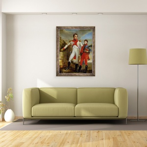 Tablou inramat - Jean Baptiste Joseph Wicar - Louis Bonaparte 1778-1846 Regele Olandei si Louis Napoleon 1804-31 Print Mostenitor al Olandei, 60 x 80 cm - Img 2