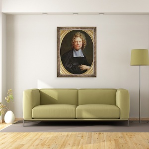 Tablou inramat - Jean-Baptiste Jouvenet - Portretul unui Canon, 60 x 80 cm - Img 2