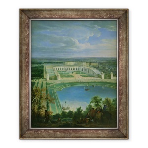 Tablou inramat - Jean-Baptiste Martin - Orangeria si castelul de la Versailles, 50 x 60 cm