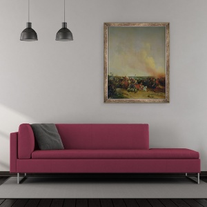 Tablou inramat - Jean-Baptiste-Prudent Carbillet - Batalia de la Sidi-Ferruch, 50 x 60 cm - Img 2