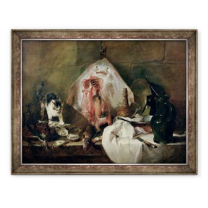 Tablou inramat - Jean-Baptiste Simeon Chardin - Ray sau, Interiorul bucatariei, 60 x 80 cm
