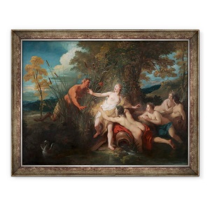 Tablou inramat - Jean Francois de Troy - Pan si Syrinx, 60 x 80 cm