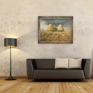 Tablou inramat - Jean-Francois Millet - Capite de fan, toamna, 60 x 80 cm - Img 2
