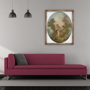 Tablou inramat - Jean-Honore Fragonard - Dragoste Santinela, 50 x 60 cm - Img 2