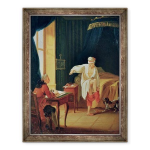 Tablou inramat - Jean Huber - Leveul Voltaire la Ferney, 60 x 80 cm