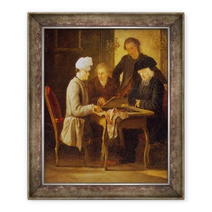 Tablou inramat - Jean Huber - Voltaire la sah, 50 x 60 cm