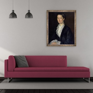 Tablou inramat - Jean-Jacques Henner - Portret De Adelaéde Mathilde Rousseaux, 1854, 50 x 60 cm - Img 2