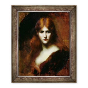 Tablou inramat - Jean-Jacques Henner - Portret De O Femeie, 70 x 85 cm