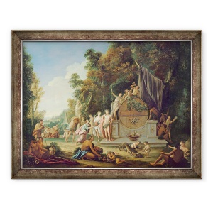 Tablou inramat - Jean Jacques Spoede - Fete Galante in onoarea lui Bacchus, 60 x 80 cm